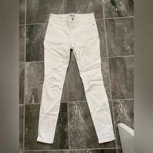 Abercrombie & Fitch Harper Low Rise Super Skinny White Jeans